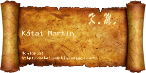 Kátai Martin névjegykártya